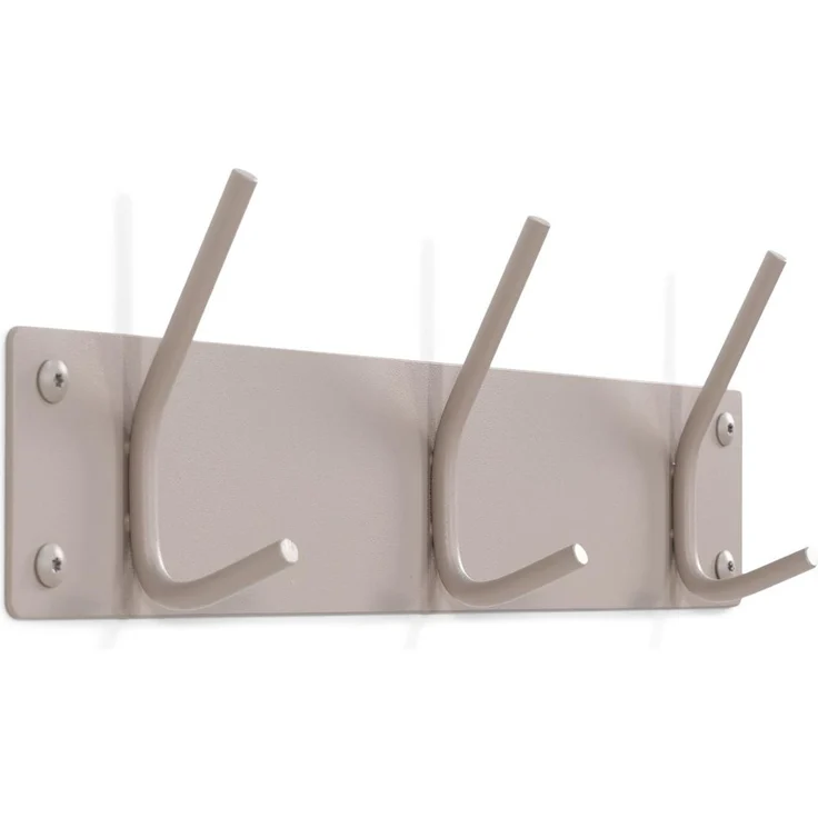 Spinder Design FUSION 3 Garderobe Stahl Skandinavisch Silky Taupe 40x6x12 cm – Bild 1