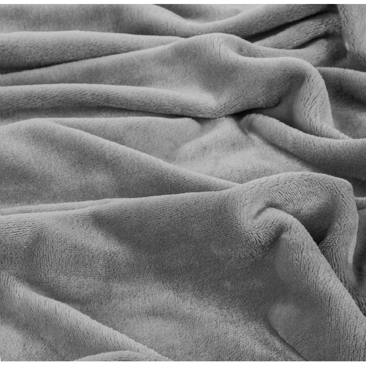 Winter Wende Bettwäsche 2 teilig Cashmere Cord Optik Reißverschluss 135 x200 cm + 80 x80 cm Silber – Bild 3
