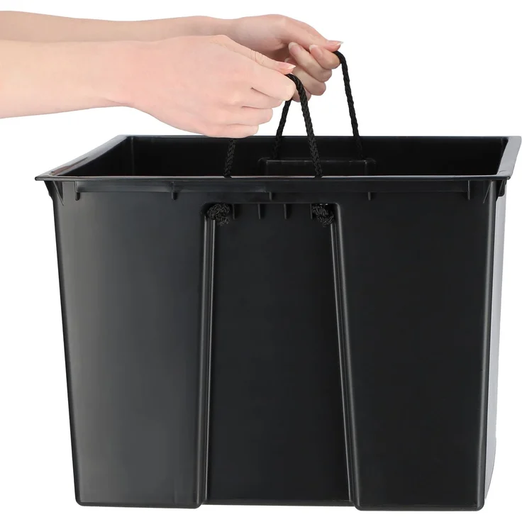 KADAX Blumentopf Blumentopf mit Einsatzabdeckung Blumenständer Hoch Garten Schwarz 39x75cm – Bild 8