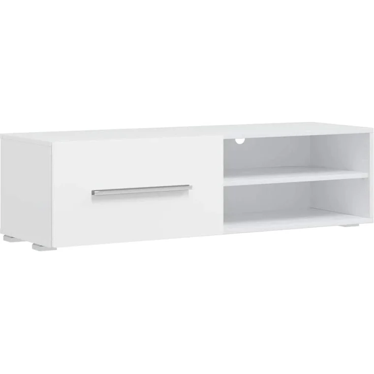 vidaXL 5-tlg. Wohnwand mit LED-Beleuchtung Mattweiß Holzwerkstoff 3324229 – Bild 8