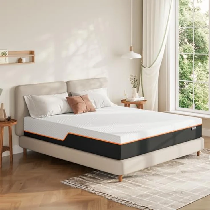 Vesgantti Schaummatratze, ergonomische Matratze Gel-Memoryschaum Matratze mit Abnehmbarer Bezug, Härtegrad H2 & H3 Öko-Tex Zertifiziert (weiß-20CM, 120 x 200cm) – Bild 2