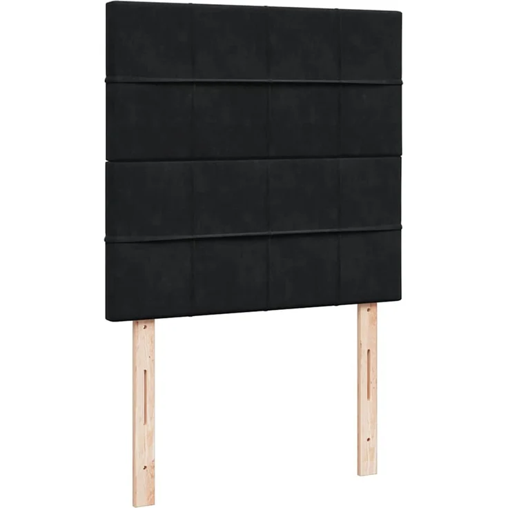 vidaXL Ottoman-Bett mit Matratzen & LEDs Schwarz 100x200 cm Samt 3314302 – Bild 8