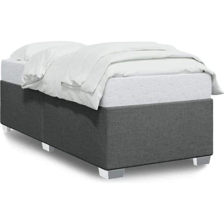 vidaXL Bettgestell ohne Matratze Dunkelgrau 80x200 cm Stoff 3284430 – Bild 1