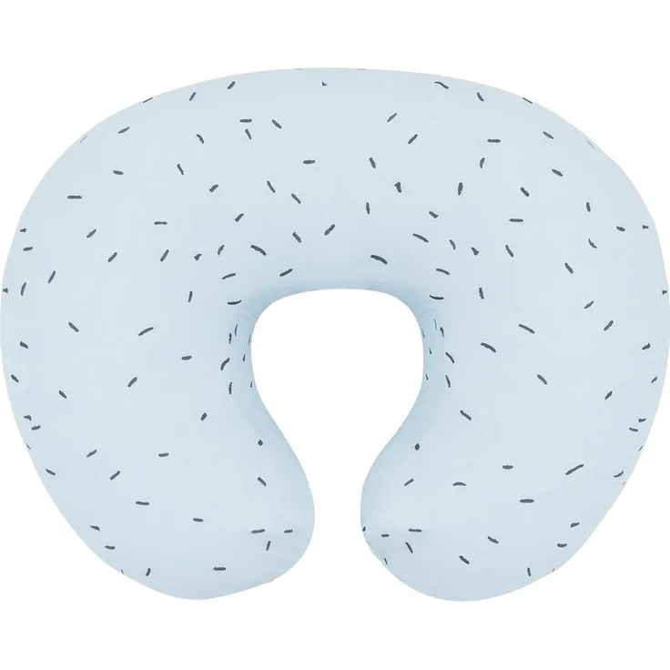 Kikkaboo Stillkissen Bear with me rund 50 cm, 100% Baumwolle, Bezug abnehmbar blau