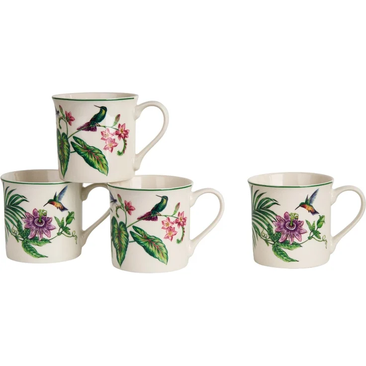 DUO 4er-Set Becher SOUND OF PARADISE, 400 ml, New Bone China Porzellan, in Geschenkbox – Bild 3