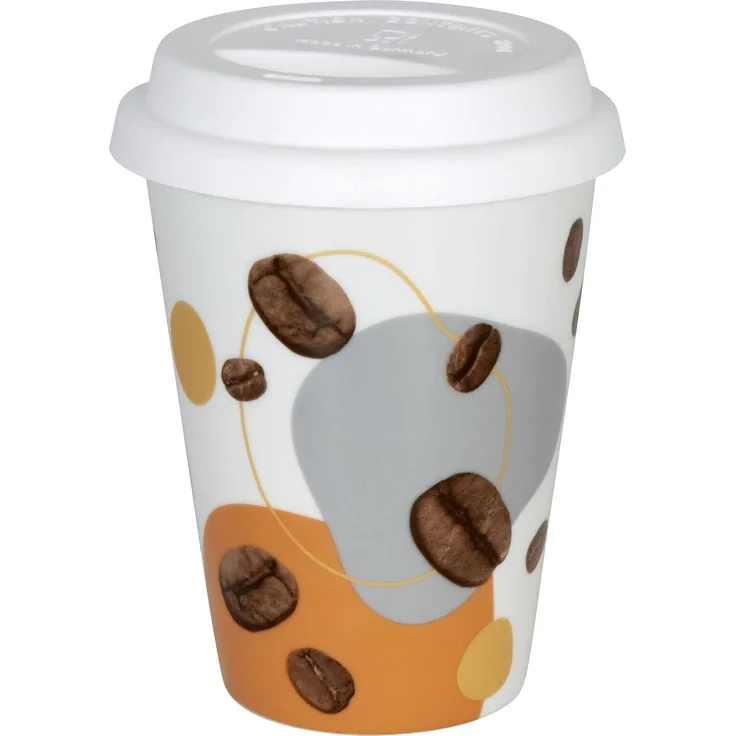 Könitz Coffee to go Mug Coffee Flow, Thermobecher, Porzellan, Bunt, 380 ml, 11 5 162 2674