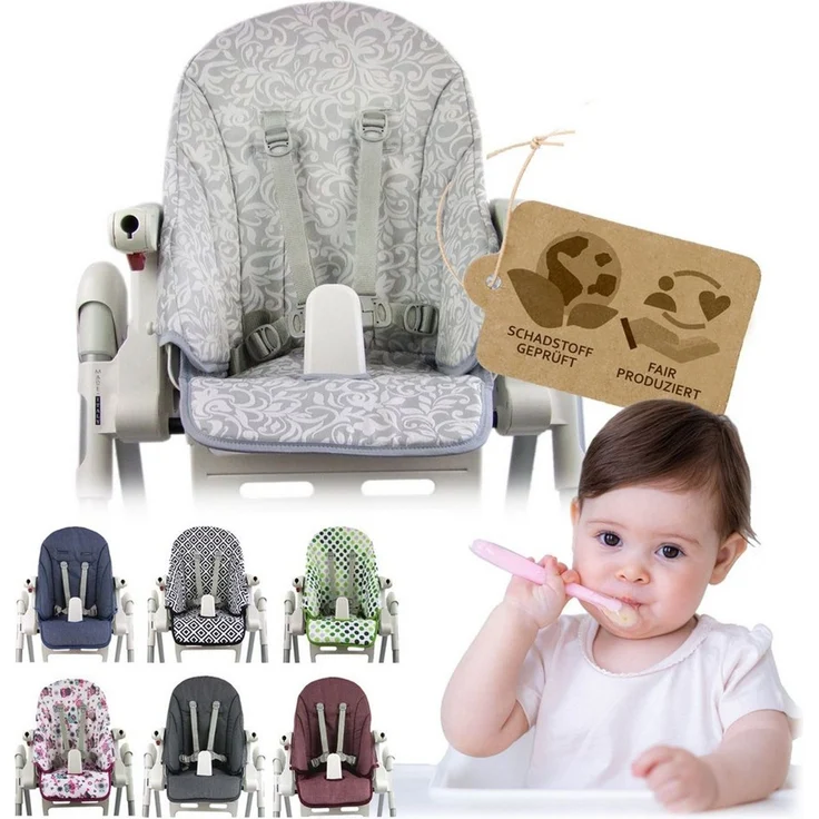 BambiniWelt by Rafael K. Hochstuhlauflage Ersatzbezug Sitzkissen kompatibel mit PEG PEREGO Zero3 + Siesta – Bild 1