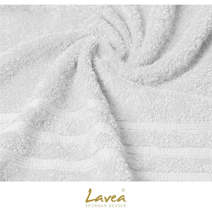 Lavea Waschhandschuh Bali, 16x22cm aus 100% Bio-Baumwolle, einzigartig weiche Waschhandschuhe mit Aufhänger (Set, 2-St), hochwertige und nachhaltige Premium Waschlappen - schonende Reinigung – Bild 5