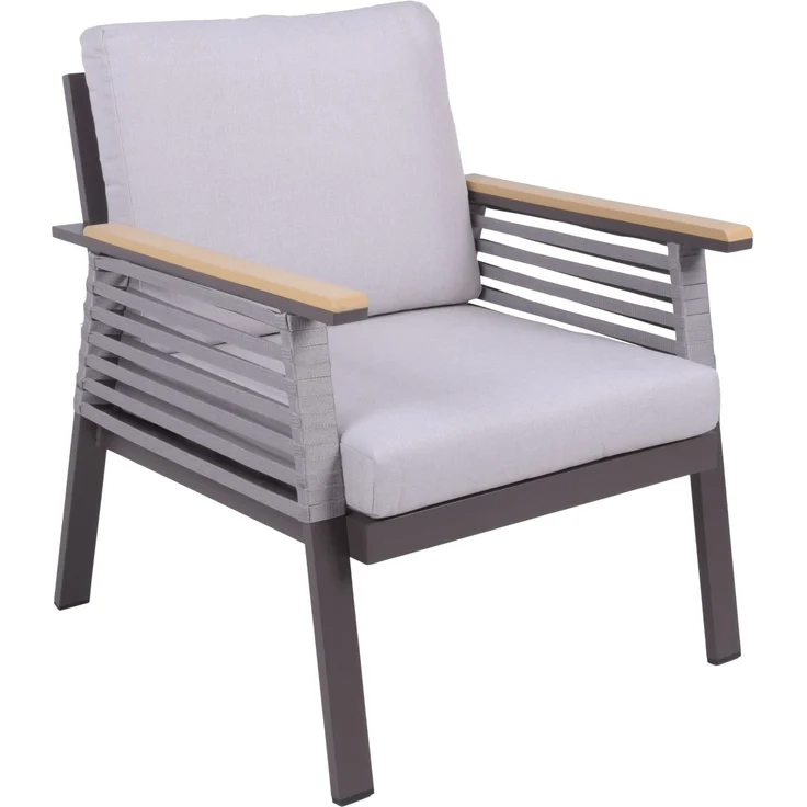 DENIA Lounge-Gruppe: Elegantes Outdoor-Set mit beigen Kissen und Tisch – Bild 2