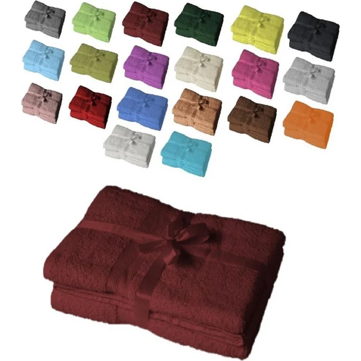4 x Saunatuch 500 g/m² 80 x 200 cm Bordeaux – Bild 1
