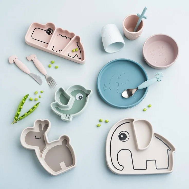 Geschirr-Set Stick&Stay Deer friends Blau – Bild 8