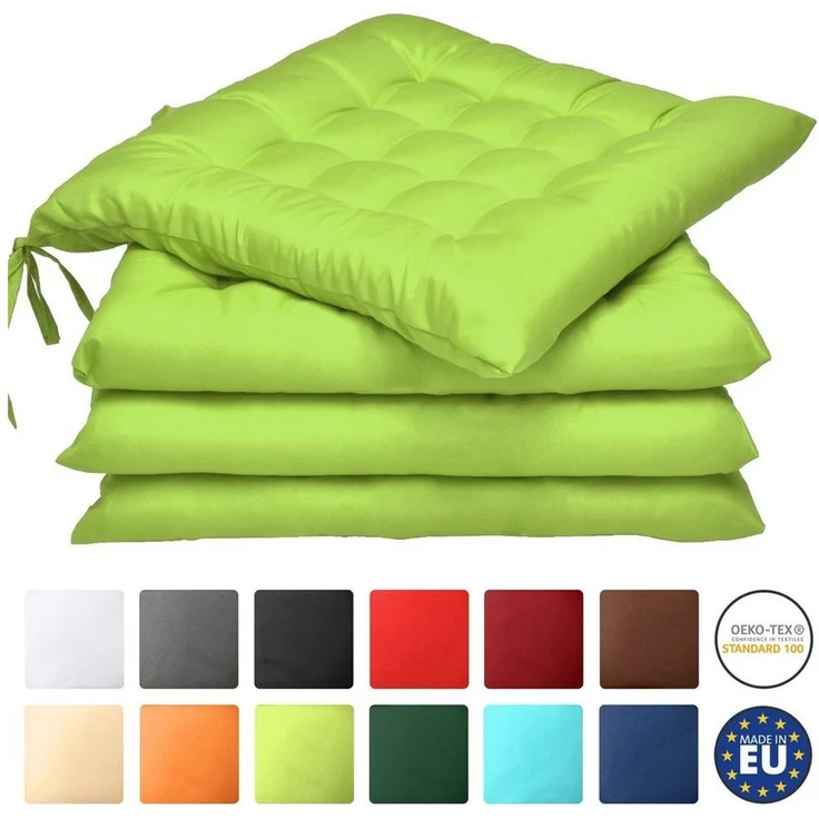 Beautissu Stuhlkissen Lea, 4er Set Suthlkissen 40x40x5cm – Bild 1