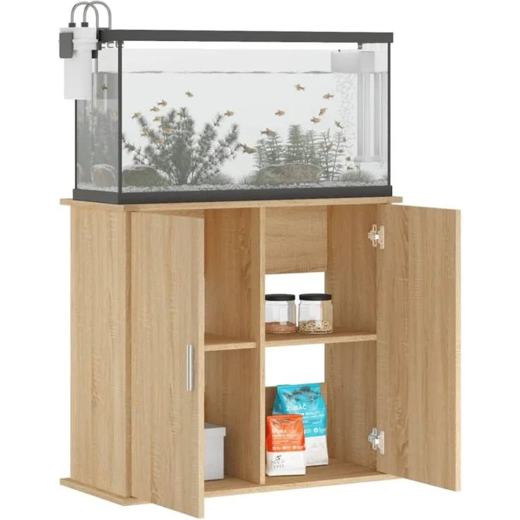 vidaXL Aquariumständer Sonoma-Eiche 81 x 36 x 73 cm Holzwerkstoff 833626 – Bild 8