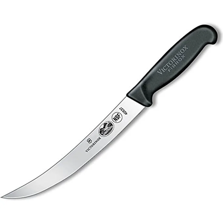 Victorinox Küchenmesser Schlachtmesser Fibrox schwarz Länge: 20 cm Messer, STANDARD