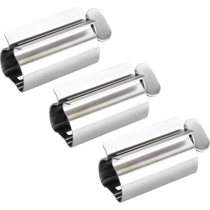 Maximex Tubenquetscher Tubenpresse EDELSTAHL (3 St), Edelstahl, mit Stehfunktion, für Zahnpasta-, Creme- & Lebensmitteltuben