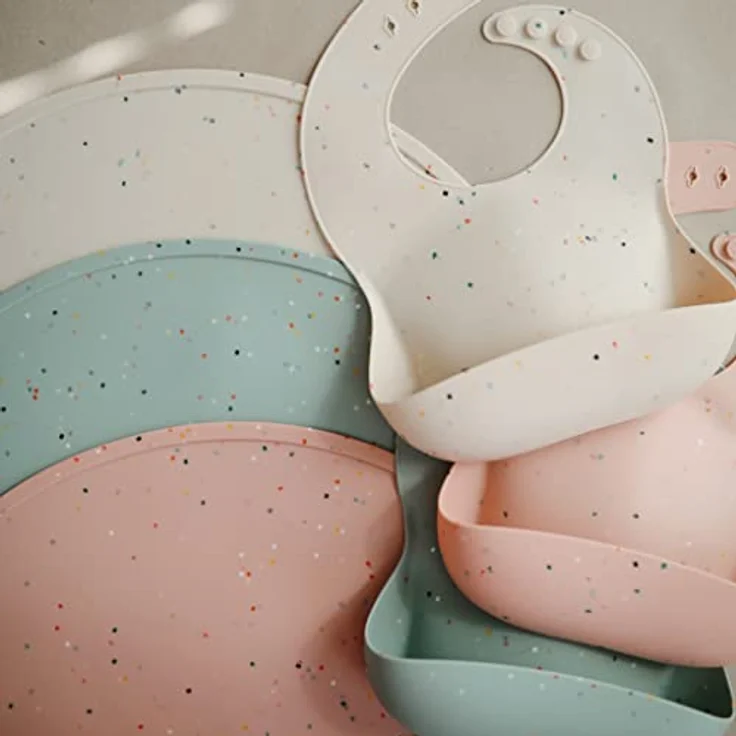 Mushie Platzset Vanilla Confetti, Silikon Platzdeckchen Malunterlage Platzset BPA-frei – Bild 4