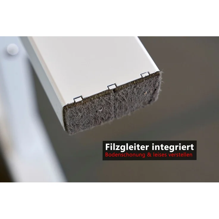 bümö Meetingpoint Industrial Look, Bistrotisch eckig 175 x 68 cm, Stehtisch Holz-Platte, Bartisch Weiß, Gestell aus Metall natur, Buffettisch, Partytisch, Thekentisch, Hochtisch, Barmöbel, MPA17-W-T – Bild 6