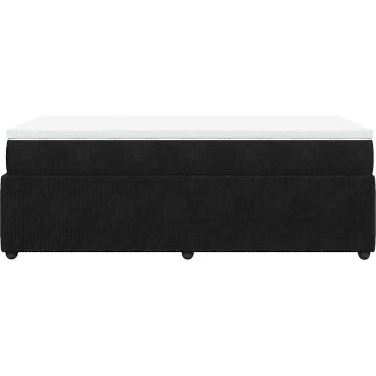 vidaXL Boxspringbett mit Matratze Schwarz 90x190 cm Samt 3285610 – Bild 8