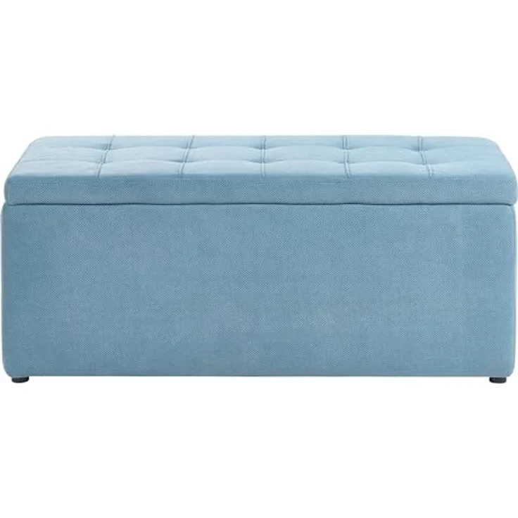 Ottomane mit Stauraum OREM Stoff 100 cm 40 cm Blau – Bild 5