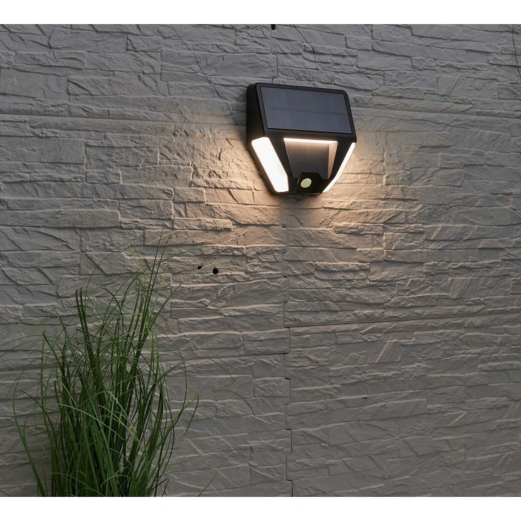 Northpoint LED Außen-Wandleuchte LED Solar Wandleuchte Außenbereich mit Dämmerungssensor – Bild 3