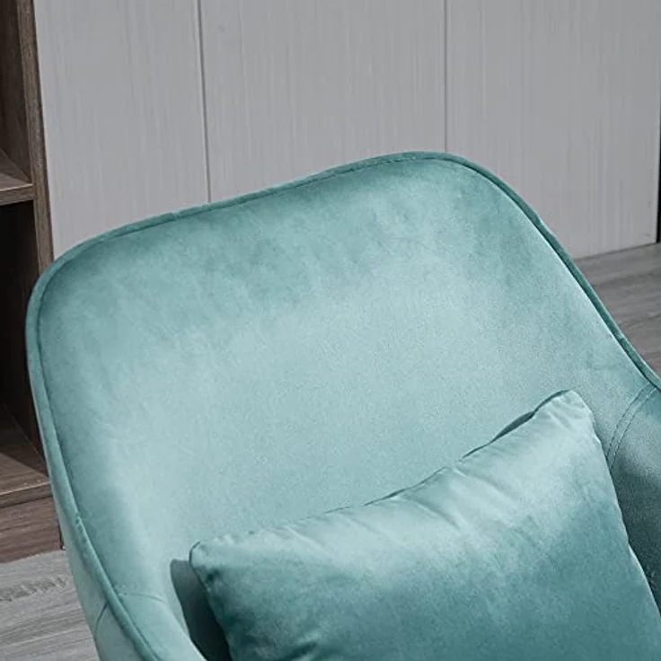 Vinsetto Massage-Drehstuhl, grüner Bürostuhl mit Lendenkissen und USB-Vibrationsfunktion, 70x86x57 cm – Bild 9