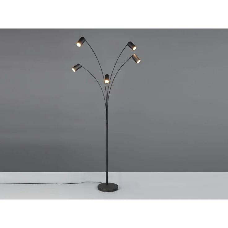 LED Bogenlampe Schwarz 5flammig dimmbar, 200cm groß – Bild 7