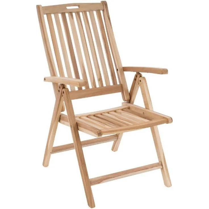 VCM Gartenstuhl Gartenstuhl Hochlehner Klappstuhl Holz Teak