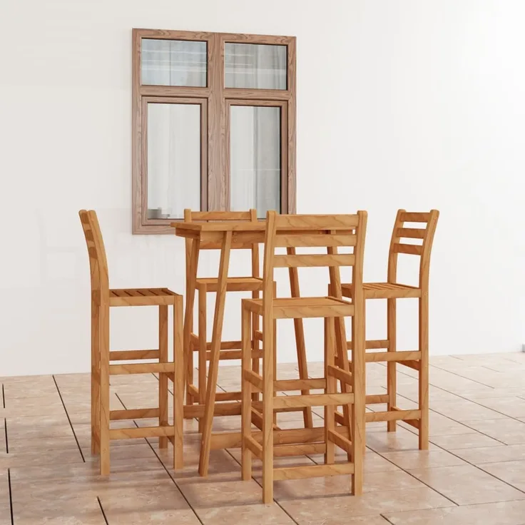 vidaXL 5-tlg. Gartenbar-Set Massivholz Akazie 3057849