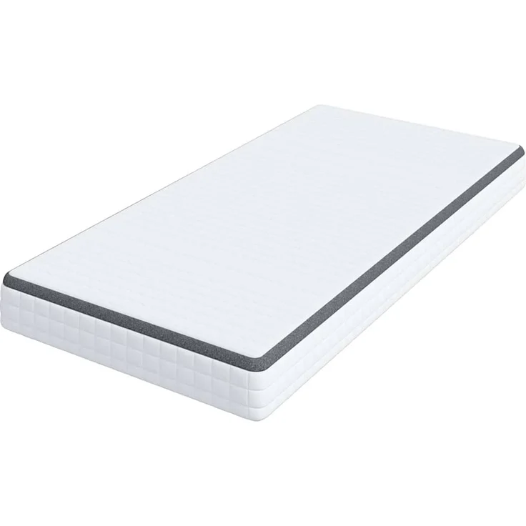 vidaXL Matratze Weiß und Grau 90 x 200 cm Bonell Feder 4106439 – Bild 3