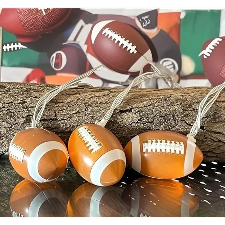 ABC LED-Lichterkette mit Fußballmotiv, 3 m, 20 LED, batteriebetrieben – Bild 2