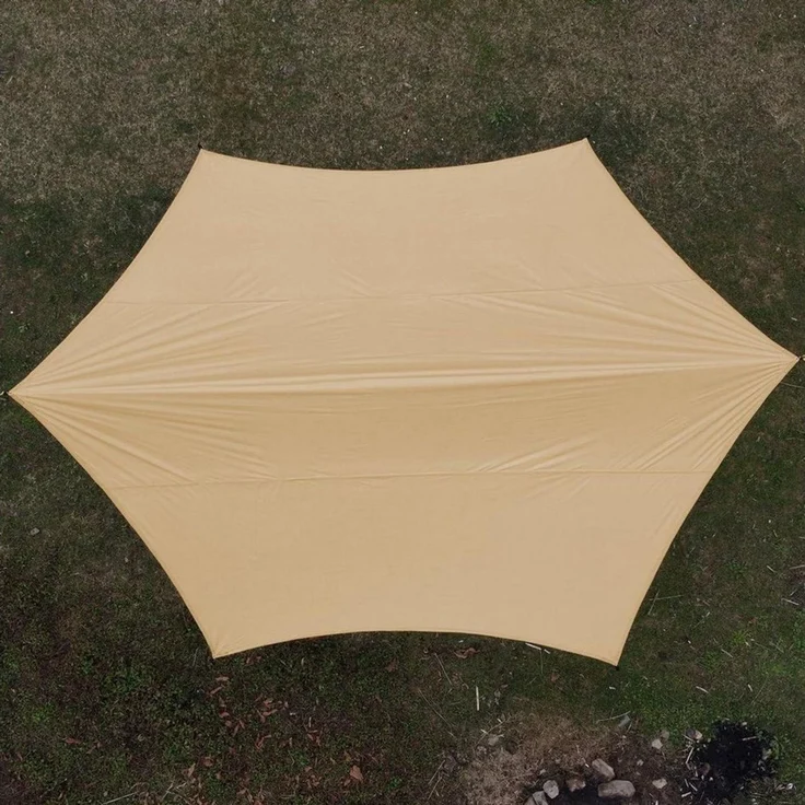 LuxusKollektion Campingstuhl Ultraleichtes Camping Tarp Zelt 4,5x4,5m Wasserdicht Multifunktional – Bild 2