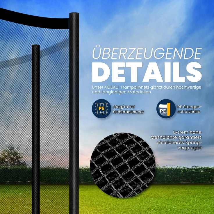 KIDUKU Sicherheitsnetz für Trampolin 305 cm – Bild 2