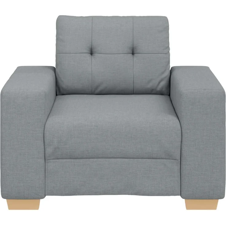 vidaXL Sessel Hellgrau 100x78x80 cm Stoff 4105058 – Bild 4