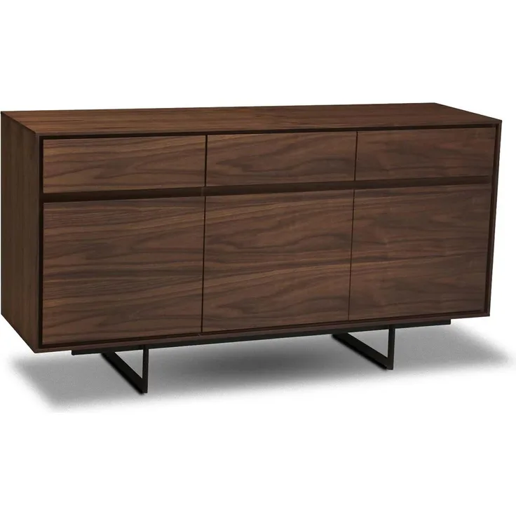 Tokyo Sideboard 3 + 3 braun schwarz Sideboard Board Schrank Anrichte Wohnzimmer