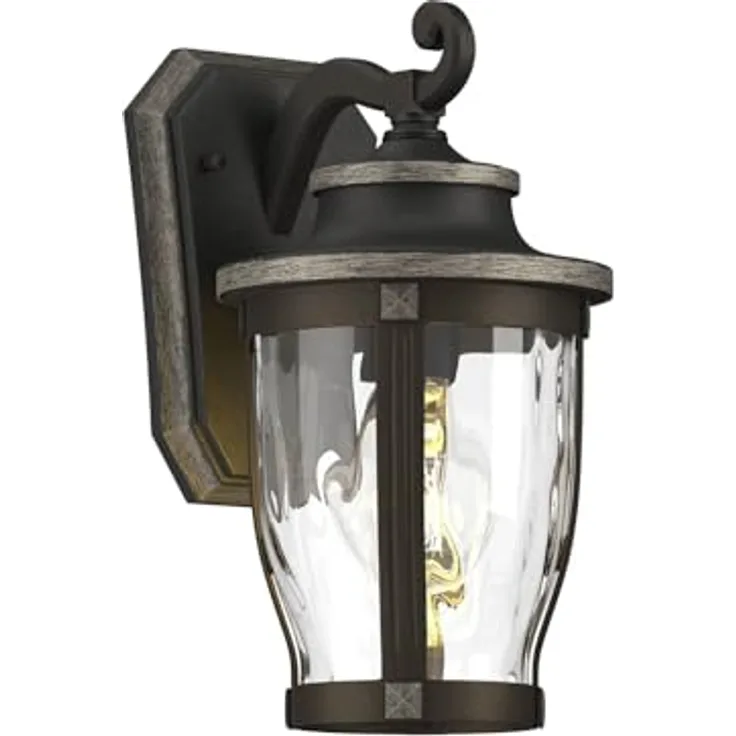 Lindby Philody, Wandlampe für außen, antikbraun, sprühwassergeschützt IP23, 1xE27 max. 60W, ohne Leuchtmittel