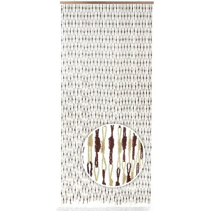 Kobolo Türvorhang Vorhang Papiervorhang KNOTS - braun - 100x220 cm - Papier, Ösen (1 St) – Bild 4