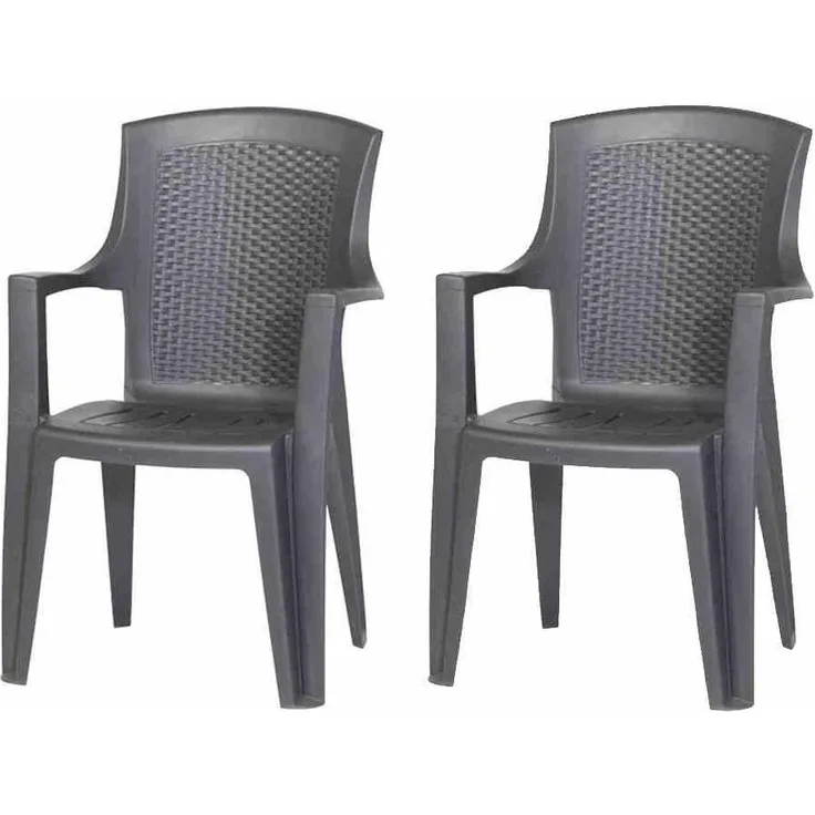 Eden SET 2 x Stapelsessel anthrazit