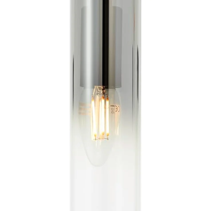 Brilliant Pendelleuchte Glasini 1-flammig, Schwarz Matt, Ø 14,5 cm x 119 cm, dimmbar, exklusive Leuchtmittel – Bild 4