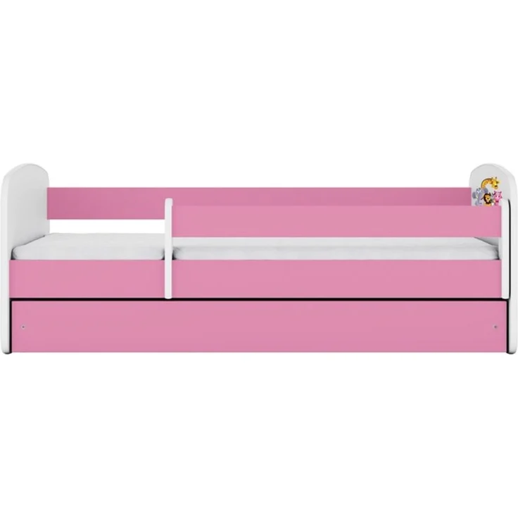 Raumhirsch Furniture Kinderbett 70x140, 80x160, 80x180 cm - Komplettset mit Matratze & Schublade (Bett für Mädchen, Einzelbett für Kinder von 2-12 Jahren, Rausfallschutz und Lattenrost), verschiedene Farben & Designs – Bild 4