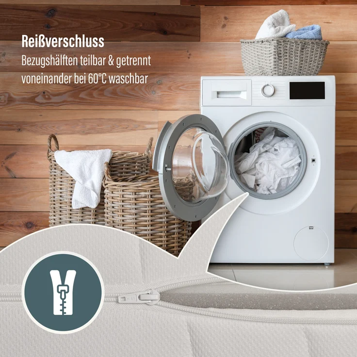 BeCo Twin Sleep 7-Zonen Kaltschaummatratze 21 cm wendbar Größe 140 x 200 cm Härtegrad H2 & H3 (0kg - 120 kg) – Bild 4