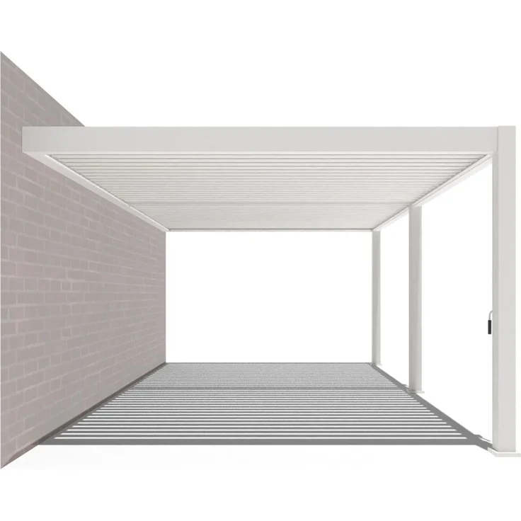 Weide Deluxe Plus | Wand Pergola | Voll Aluminium | 4 x 6 M | Lamellendach weiß – Bild 6