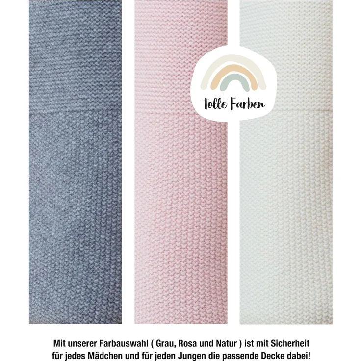 Babydecke aus Bio-Lammwolle Natur, 90 x 110 cm, Ehrenkind – Bild 6