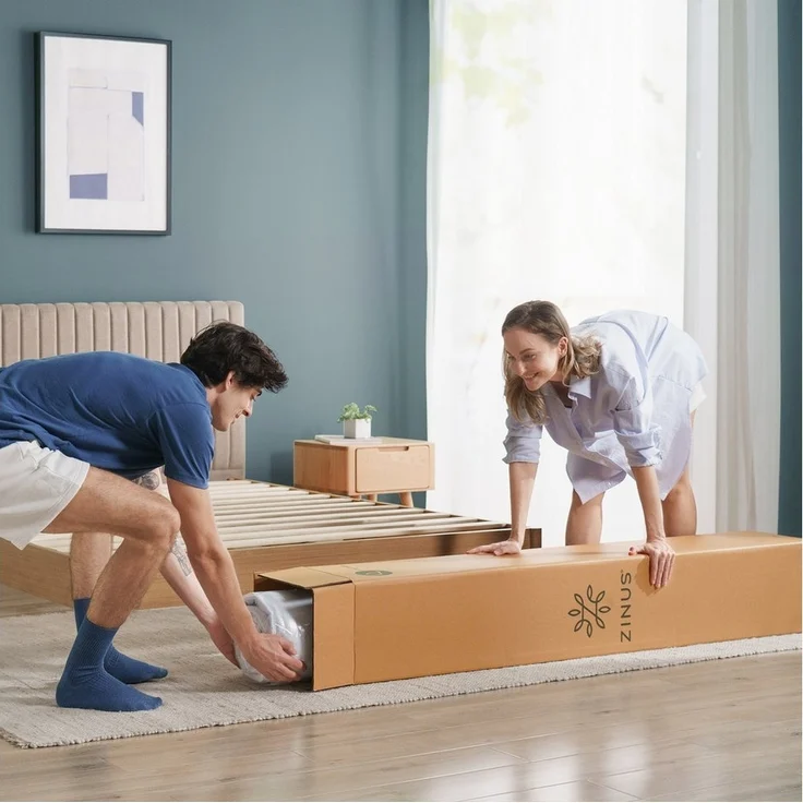 Komfortschaummatratze Mads, Memory Foam mit Temperatur-Regulierung, ZINUS, 20.3 cm hoch, (10 Jahre Garantie, Matratze 90x200 cm), AirFlow Memory Foam Technologie, OEKO-TEX Standard 100 – Bild 3