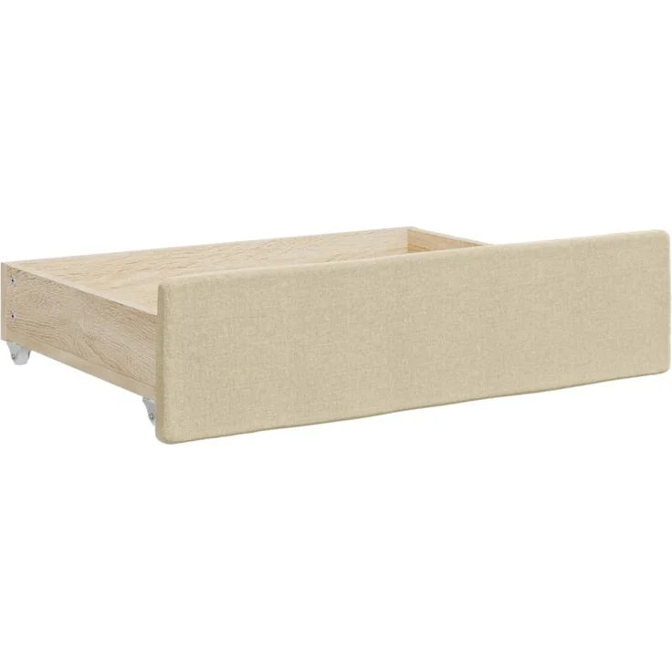 vidaXL Tagesbett Ausziehbar mit Schubladen Creme 90x200 cm Stoff 3196636 – Bild 6