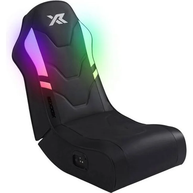 X Rocker Gaming Chair Shadow RGB 2.0 Audio Floor Rocker Gaming Stuhl – Schwarz, Audio, LED-Leuchten – Bild 4