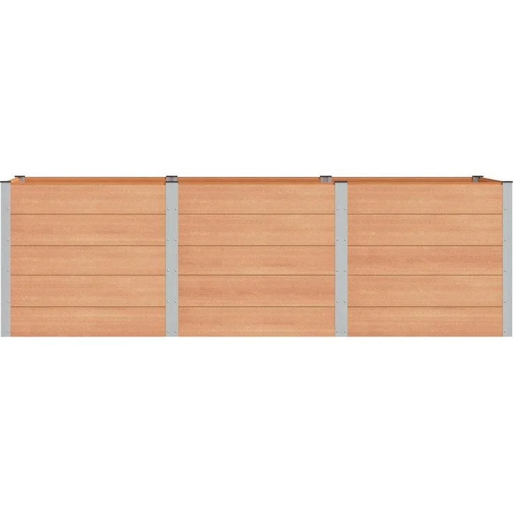 vidaXL Hochbeet Braun 300 x 100 x 91 cm WPC und Aluminium 42039015 – Bild 3