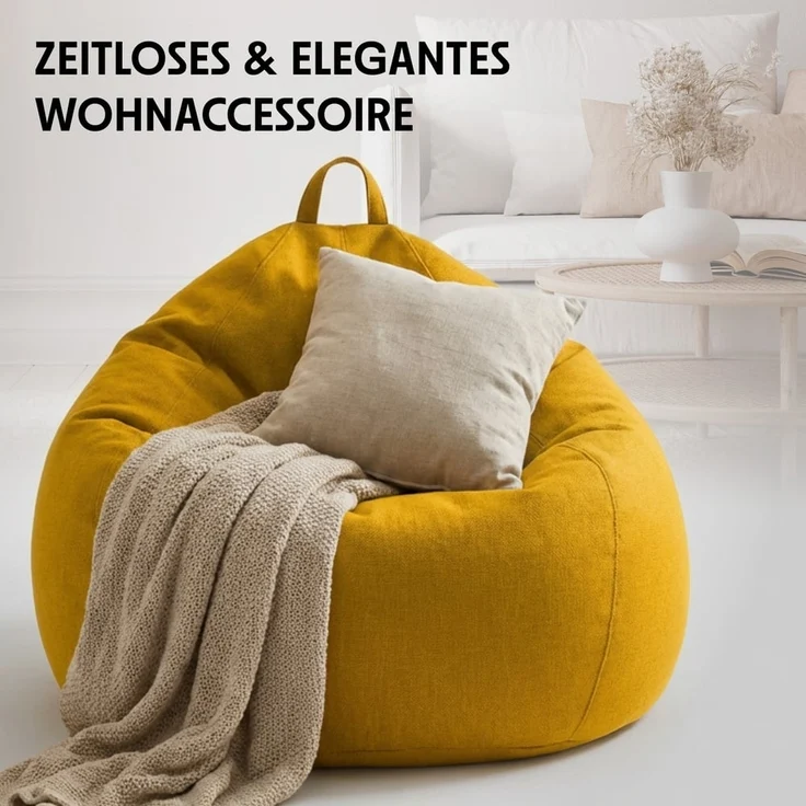 URBANARA Sitzsack 315l senfgelb Basic-Comfort – Bild 6