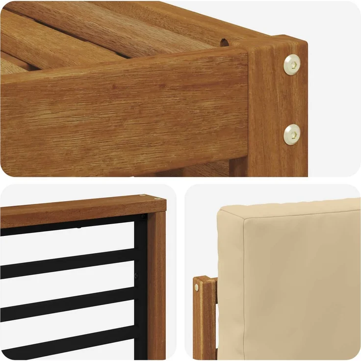 vidaXL Outdoor-Sofagarnitur 8 stk. 8-Sitzer Natur und Beige 3375303 – Bild 6