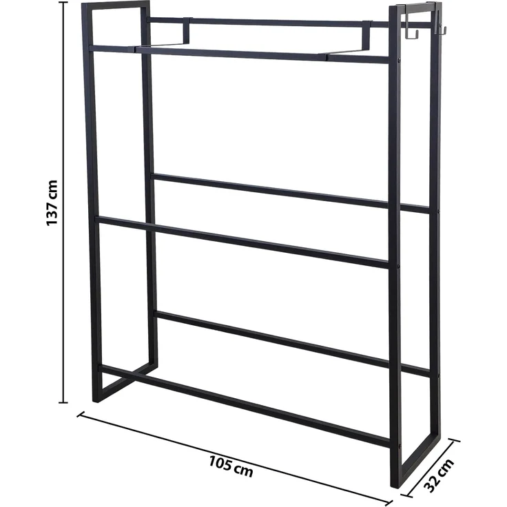 Kastenregal Metall für 9 Getränkekisten – Regal 105x32x137 cm – stabil modern – Bild 2