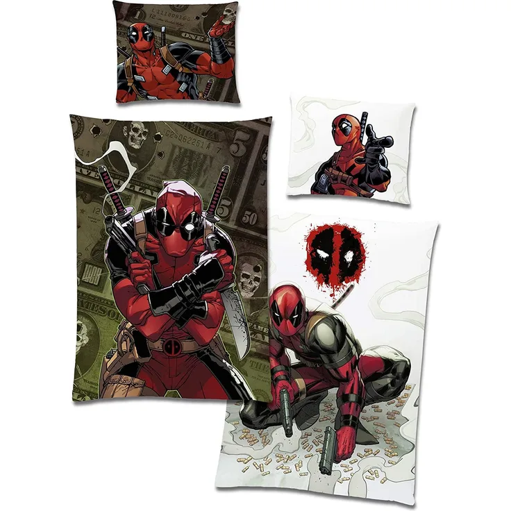 Bettwäsche 'Marvel Deadpool' Linon / Renforce
